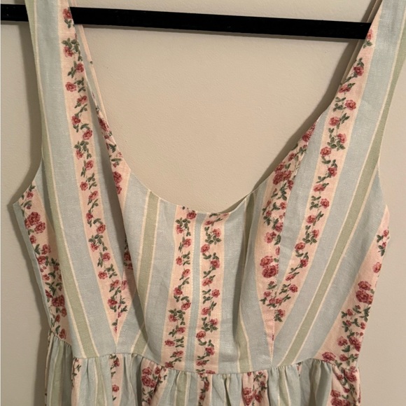 WeWoreWhat Floral Print Victorian Style Fit & Flare Midi Dress in Rosewood - Picture 4 of 7